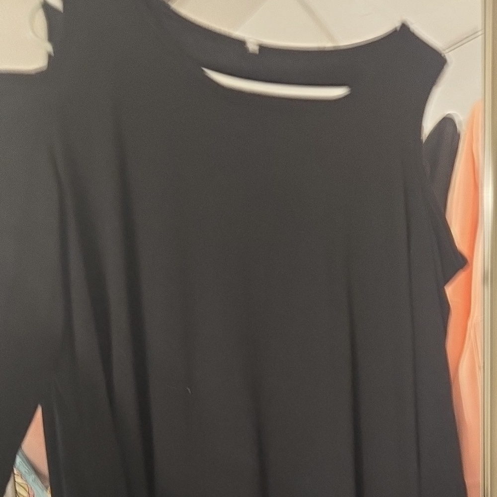 Black Cold Shoulder Top